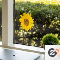 Bright Yellow Sunflower Custom Name