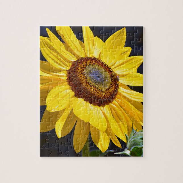 Bright yellow sunflower jigsaw puzzle (Vertical)