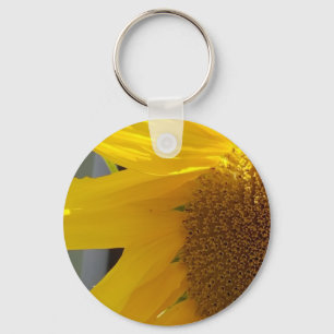 Bright Yellow Sunflower Key Ring