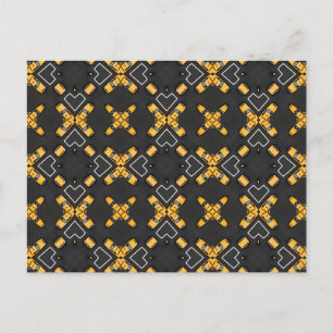 Bright Yellow Taxi Cab Pattern Postcard