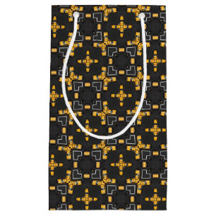 Bright Yellow Taxi Cab Pattern Small Gift Bag