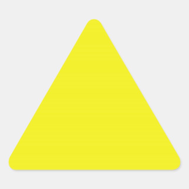 Bright Yellow Triangle Sticker (Front)
