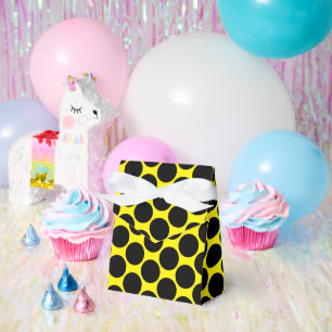 Bright Yellow with Black Dot Style Tent 4x2x5 Favour Box