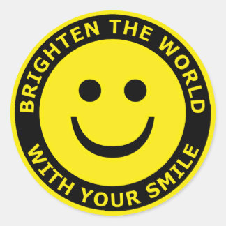 Brighten The World With Your Smile Classic Round Sticker