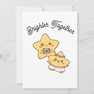 Brighter Together – Cute Couple Invitation 