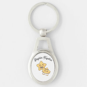 Brighter Together – Cute Couple keychain Gift