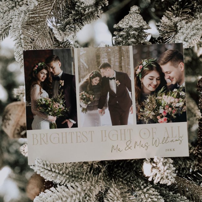 Brightest Light Cream Holiday Wedding Announcement (Creator Uploaded)