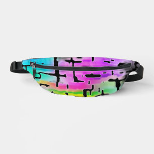 Brightly Colored Funky Cool Abstract Bum Bags