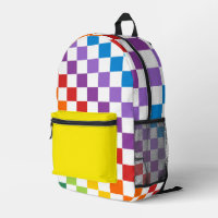BRIGHTLY COLORED RAINBOW CHECKERED PATTERNS