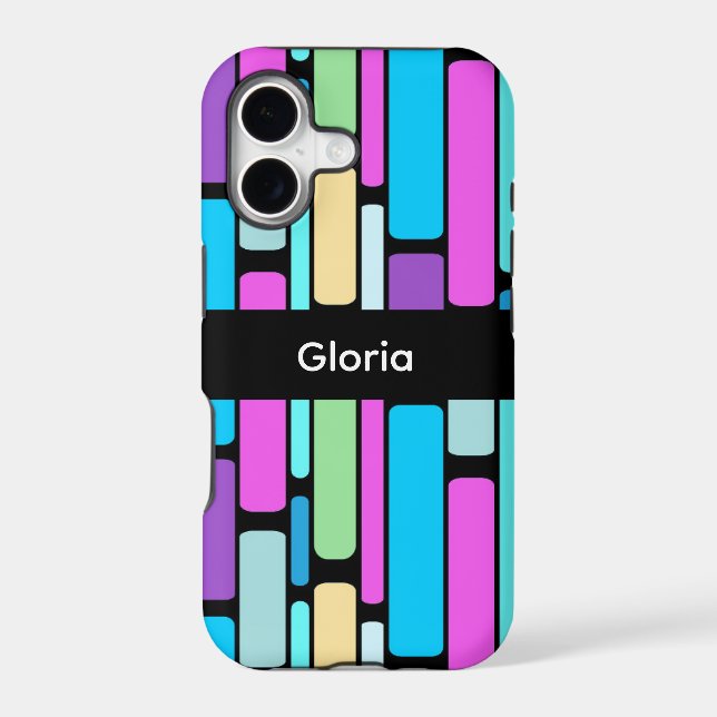 Brightly Colored Retro Blocks (Back)