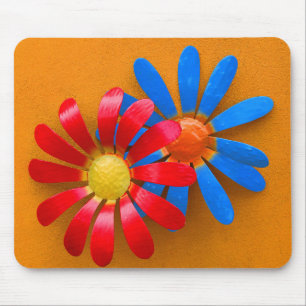 Brightly Colored Sunflower Decoration Mouse Pad