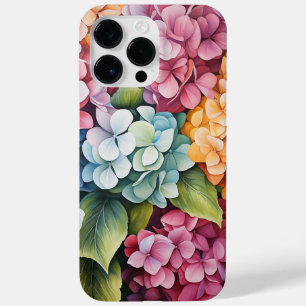 BRIGHTLY COLORED WATERCOLOR HYDRANGEA FLOWERS Case-Mate iPhone 14 PRO MAX CASE