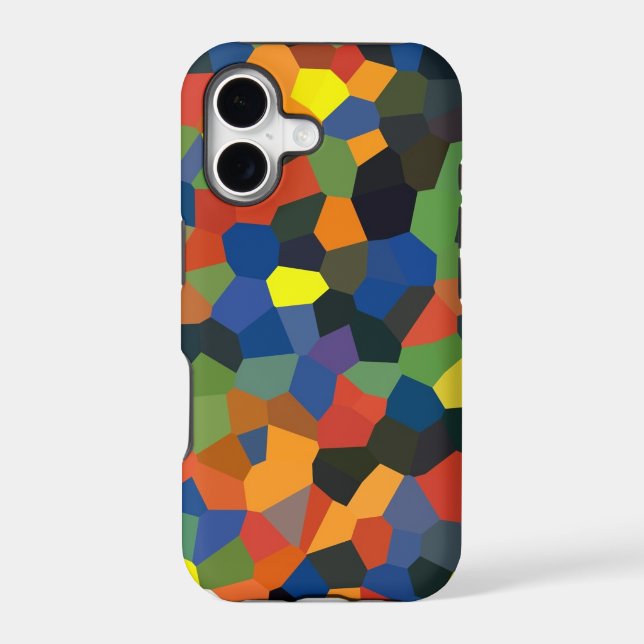 Brightly Coloured Abstract Mosaic Pattern (Back)