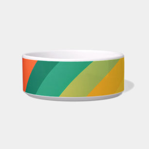 Brightly coloured arcs background bowl