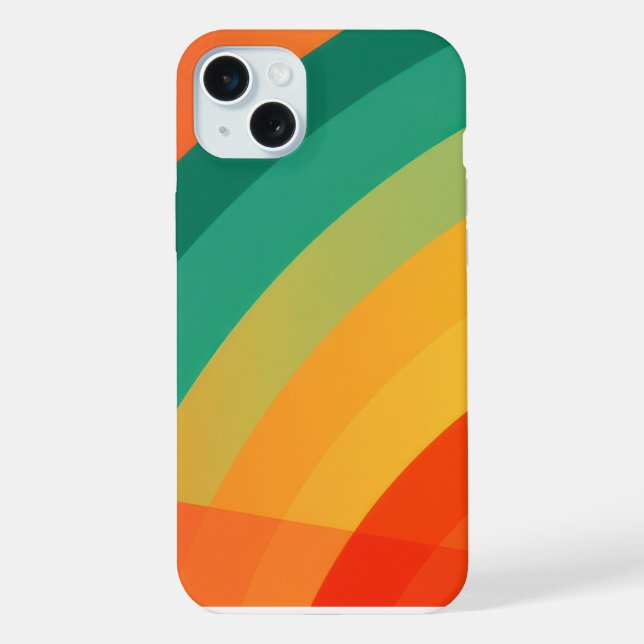 Brightly coloured arcs background iPhone case (Back)