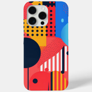 Brightly-coloured background with circles iPhone 15 pro max case