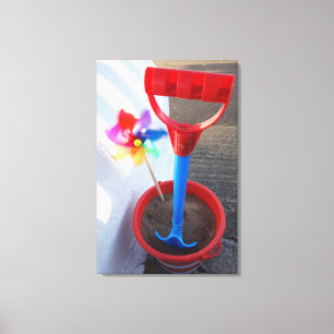Brightly Coloured Beach Toys Canvas Print