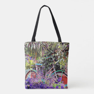 Brightly Coloured Bicycle Tote Bag