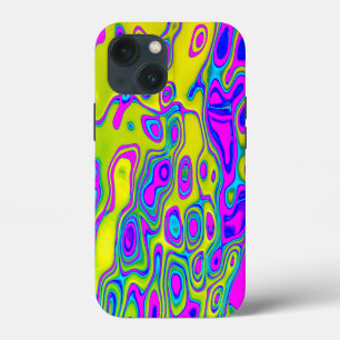 Brightly Coloured Crazy Colourful Abstract Pattern iPhone 13 Mini Case