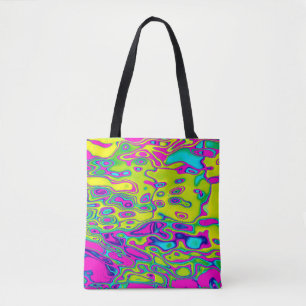 Brightly Coloured Crazy Colourful Abstract Pattern Tote Bag