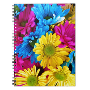 Brightly Coloured Daisies Notebook