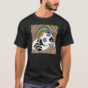 Brightly coloured dog cute doggy puppy optical ill T-Shirt