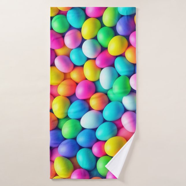 Brightly coloured Easter Egg/Spring  Bath Towel (Bath Towel)