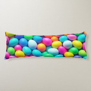 Brightly coloured Easter Egg/Spring Body Cushion