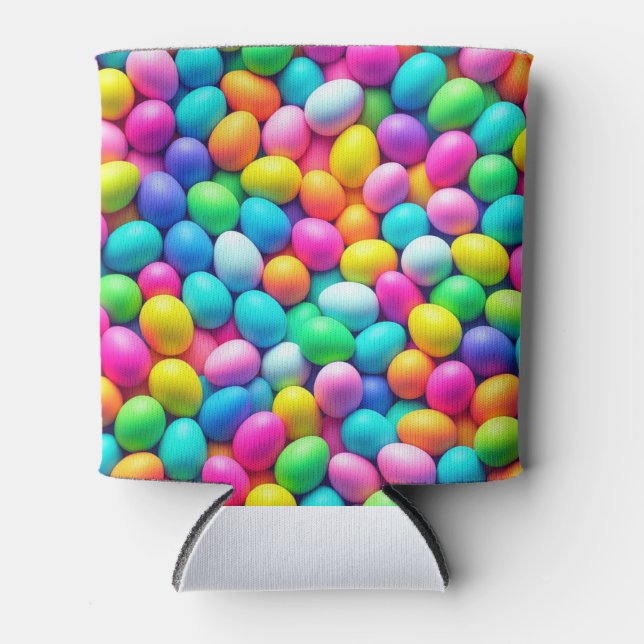 Brightly coloured Easter Egg/Spring  Can Cooler (Front)