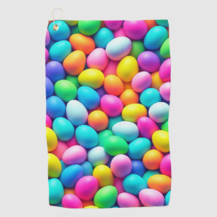 Brightly coloured Easter Egg/Spring Golf Towel