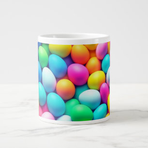 Brightly coloured Easter Egg/Spring  Large Coffee Mug