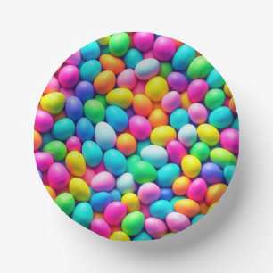 Brightly coloured Easter Egg/Spring Paper Plate