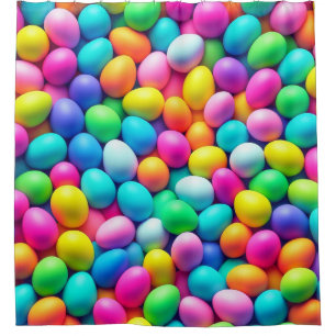 Brightly coloured Easter Egg/Spring Shower Curtain