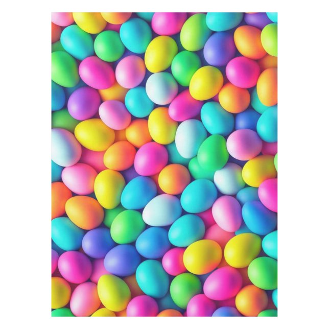 Brightly coloured Easter Egg/Spring  Tablecloth (Front)