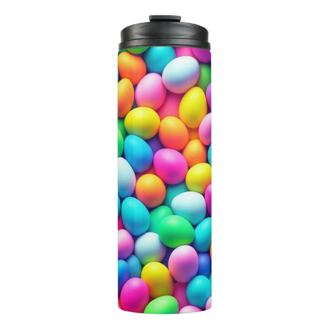 Brightly coloured Easter Egg/Spring  Thermal Tumbler (Front)