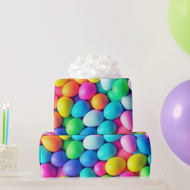 Brightly coloured Easter Egg/Spring  Wrapping Paper (Party Gifts)