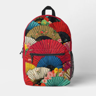 Brightly Coloured Fans Flowers Backpack
