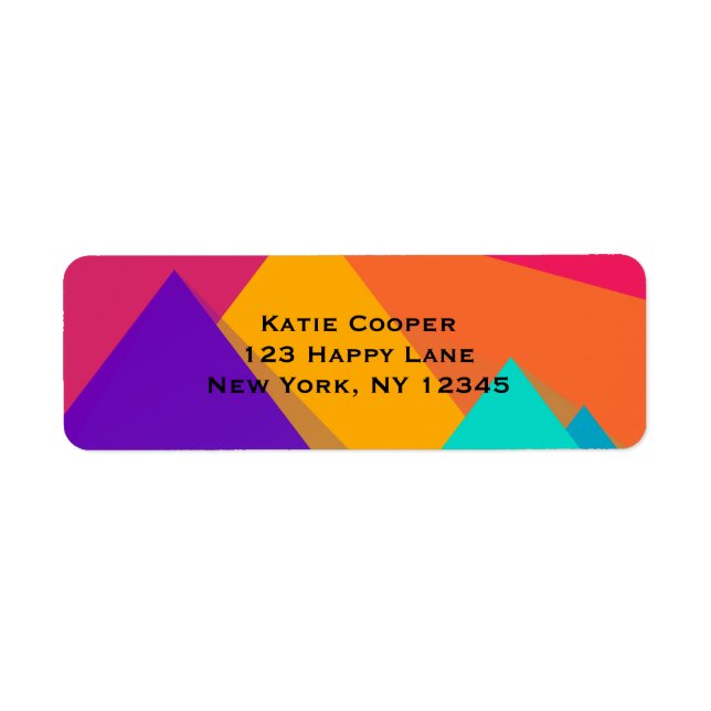 Brightly Coloured Geometric Triangles and Pyramids (Front)