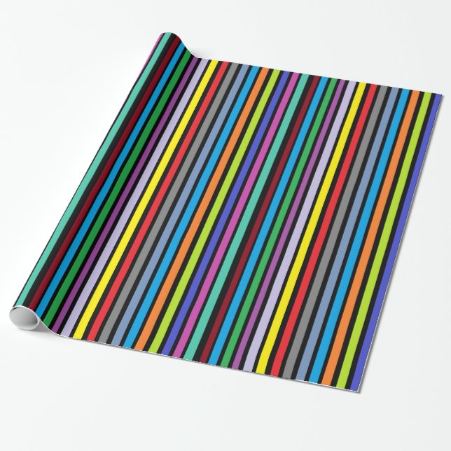 Brightly Coloured Gift Wrap (Unrolled)