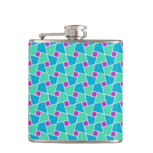 Brightly Coloured Islamic Pattern Hip Flask