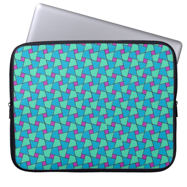 Brightly Coloured Islamic Pattern Laptop Sleeve (Front)
