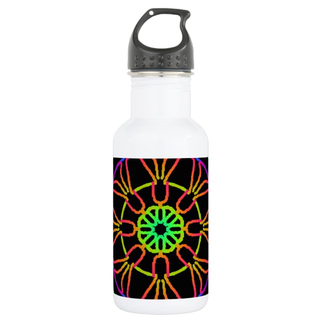 Brightly Coloured Kaleidoscope 532 Ml Water Bottle (Front)