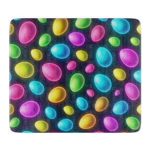 Brightly coloured/neon Easter Egg/Spring  Cutting Board