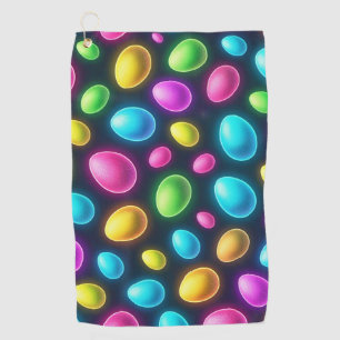 Brightly coloured/neon Easter Egg/Spring  Golf Towel