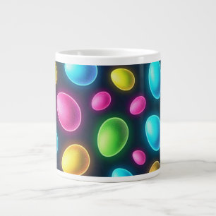 Brightly coloured/neon Easter Egg/Spring Large Coffee Mug