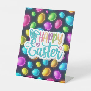 Brightly coloured/neon Easter Egg/Spring  Pedestal Sign