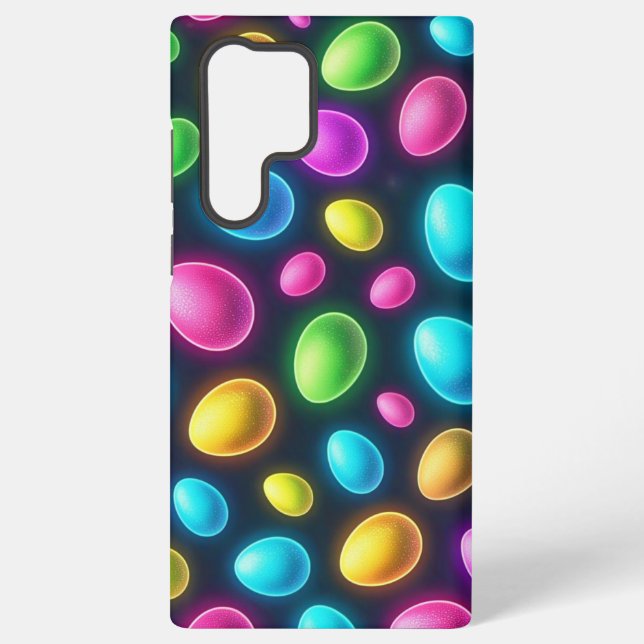 Brightly coloured/neon Easter Egg/Spring  Samsung Galaxy S22 Ultra Case (Back)