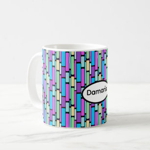 Brightly Coloured Retro Blocks Coffee Mug