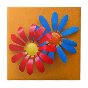 Brightly Coloured Sunflower Decoration Tile