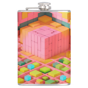 Brightly Coloured Sweetness Hip Flask